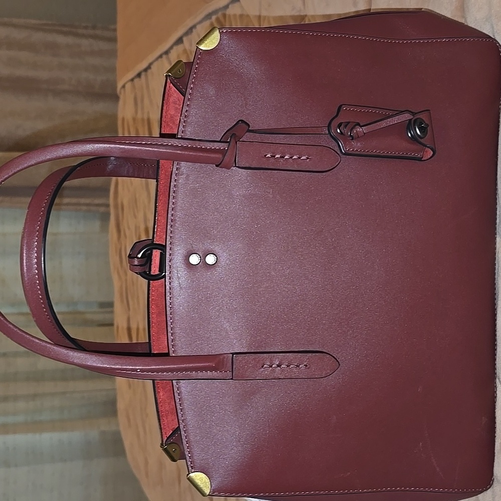 Coach Burgundy Leather Satchel